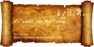 Örmény Múzsa névjegykártya